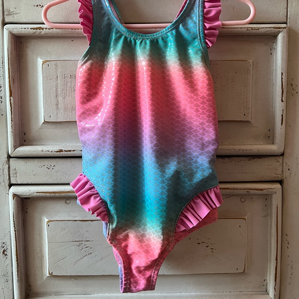 Toddler Girls 3T Mermaid Bathing Suit.